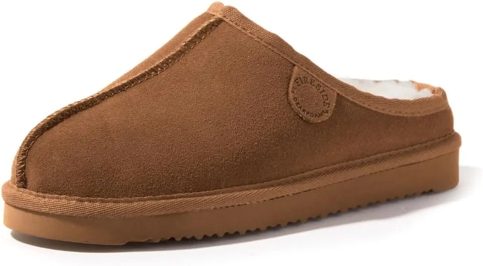 Fireside by Dearfoams mens Grafton Shearling Indoor/Outdoor Clog — Shearling clog