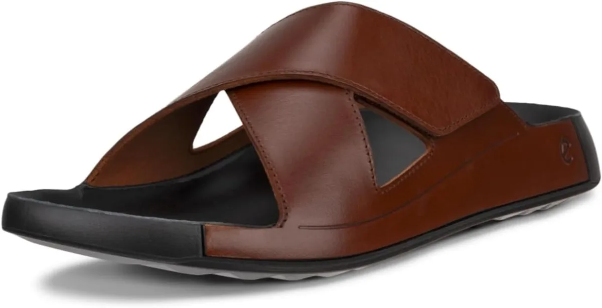 ECCO mens Cozmo Two Band Cross — Genuine Leather clog