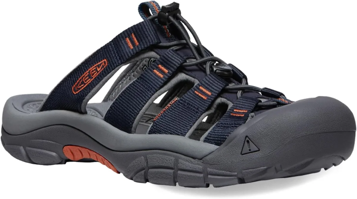KEEN Men's Newport Closed Toe Slip on Slide Sandals — Genuine Leather sandal
