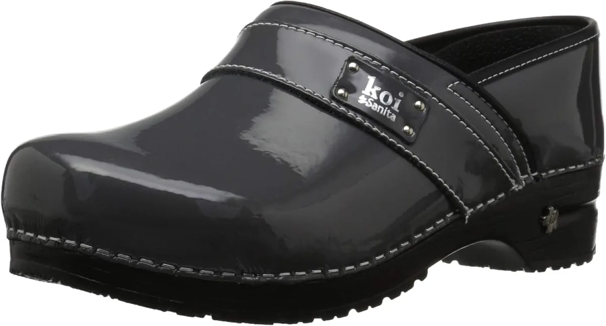 Sanita Lindsey Patent Leather Clogs for Women — Genuine Leather clog