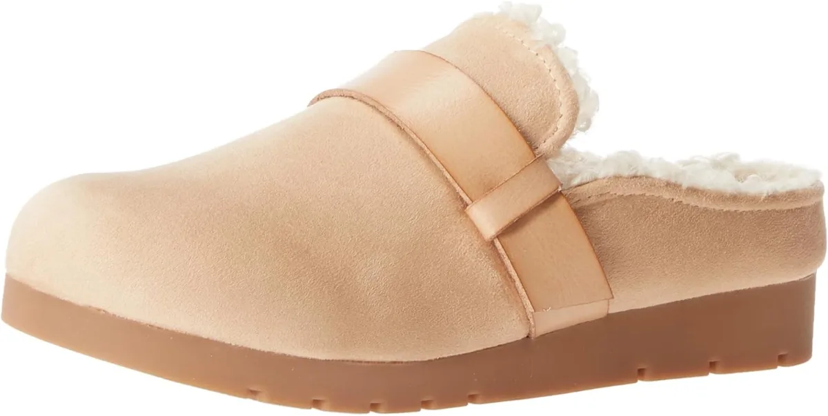 Amazon Essentials Womens Backless Shearling Memory Foam Mule — Shearling mule