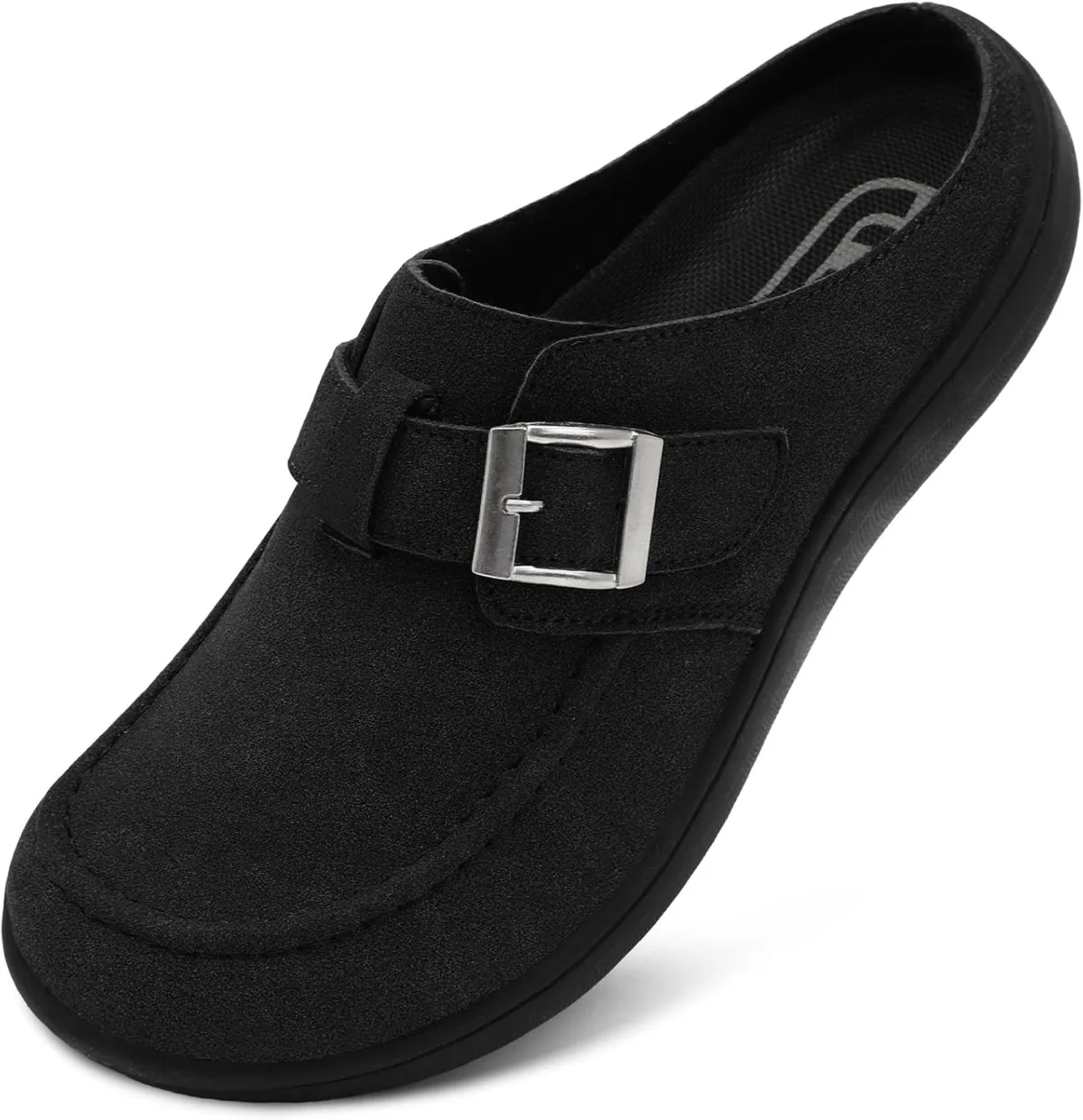 JOINFREE Womens Wide Suede Clogs Zero Drop Potato Shoes Diabetic Mules for Swo — Suede mule