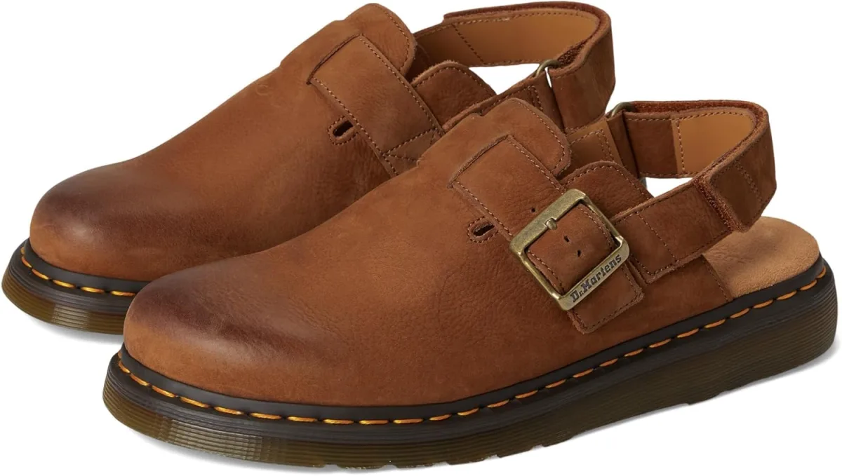 Dr. Martens Men's Jorge II Suede Slingback Mules — Suede mule