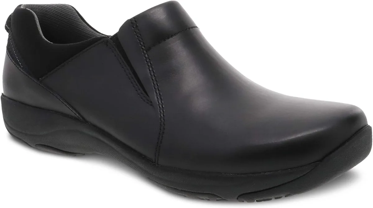 Dansko Women's Neci Leather Slip-Resistant Work Shoe — Genuine Leather clog