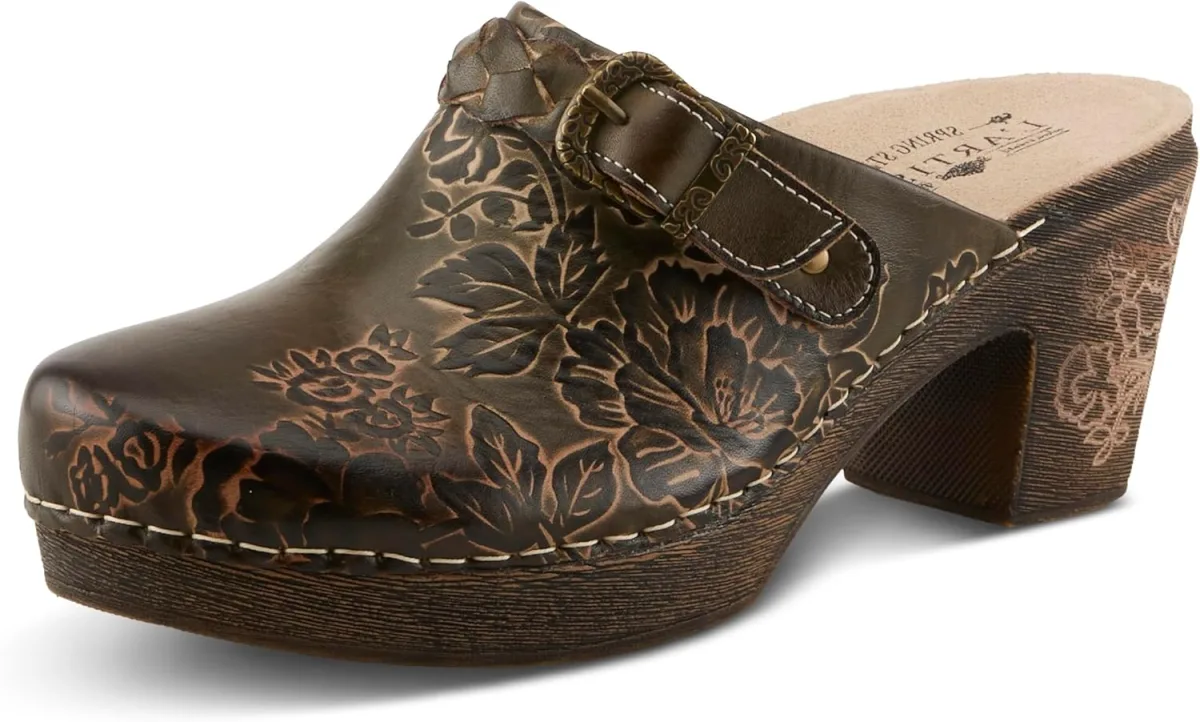 Spring Step L'Artiste Calliroe Open-Back Clogs — Genuine Leather clog