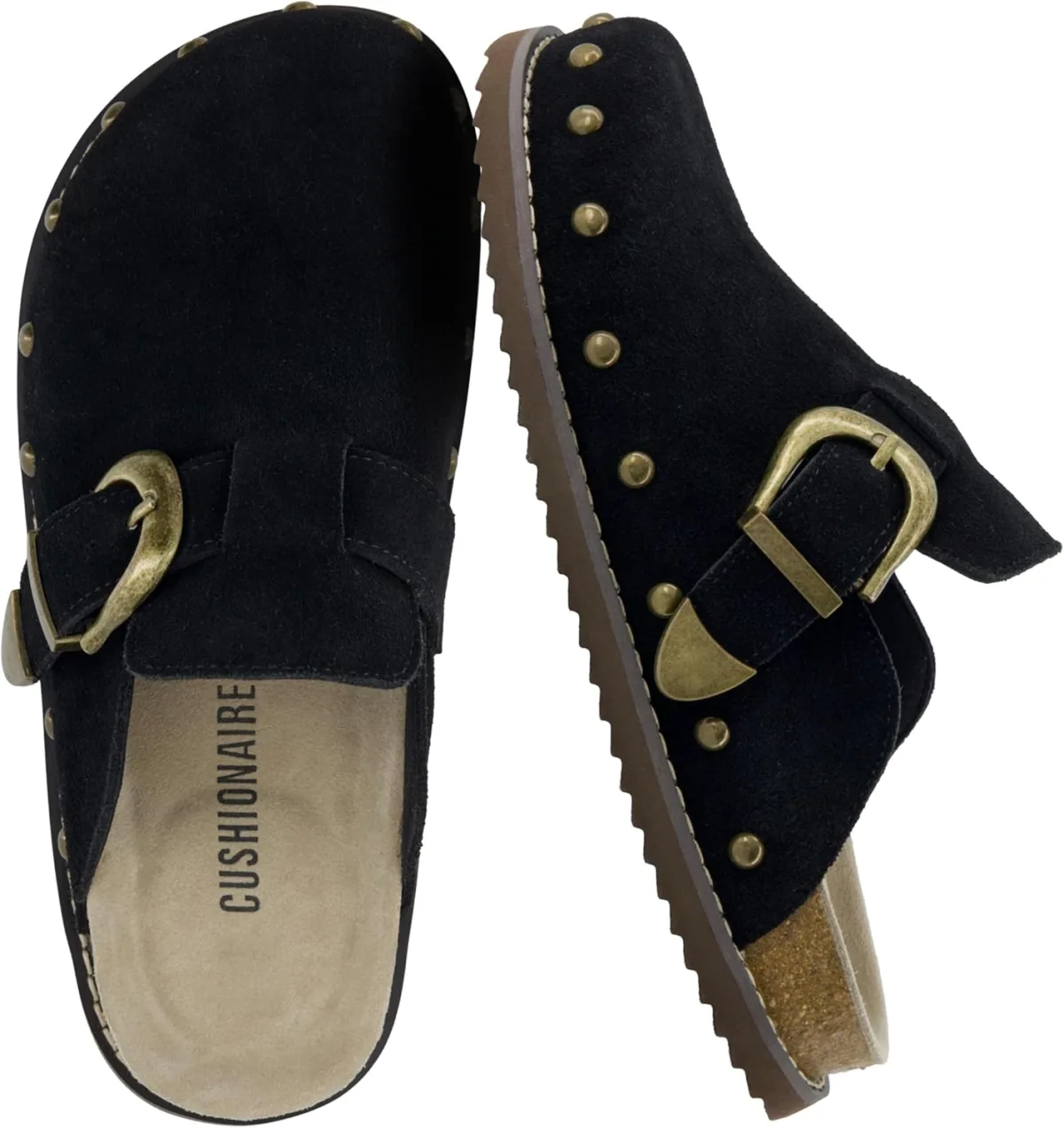 CUSHIONAIRE Bronco Slip On Mule Womens Shoes — Suede mule