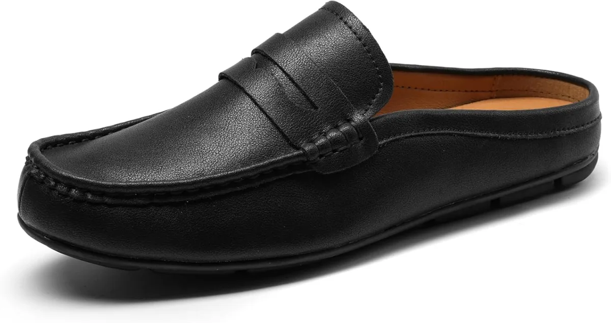Men’s Slip-On Loafers Handmade Leather Slippers Breathable Comfortable Soft Ha — Genuine Leather slipper
