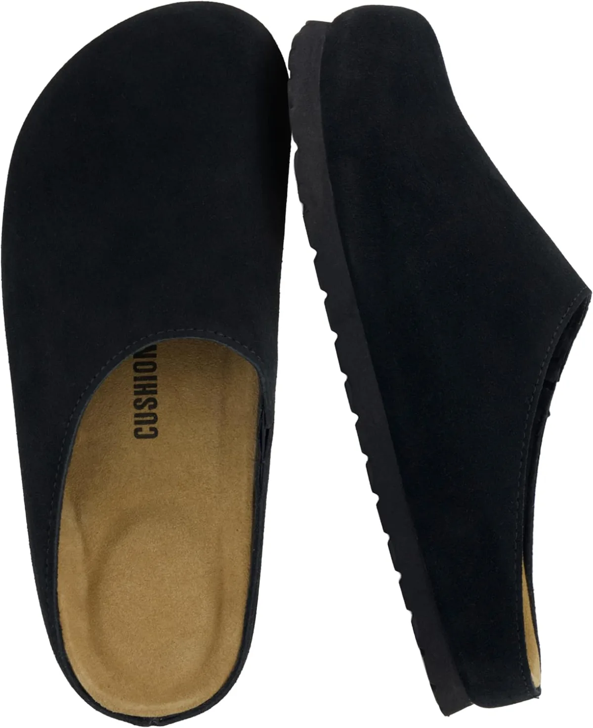 CUSHIONAIRE Lute Genuine Suede Leather Clogs for Women Indoor and Outdoor — Suede clog