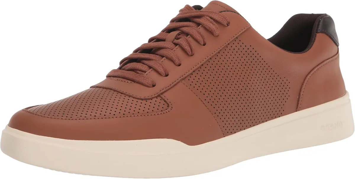 Cole Haan Men's Grand Crosscourt Modern Perforated Sneakers — Suede clog