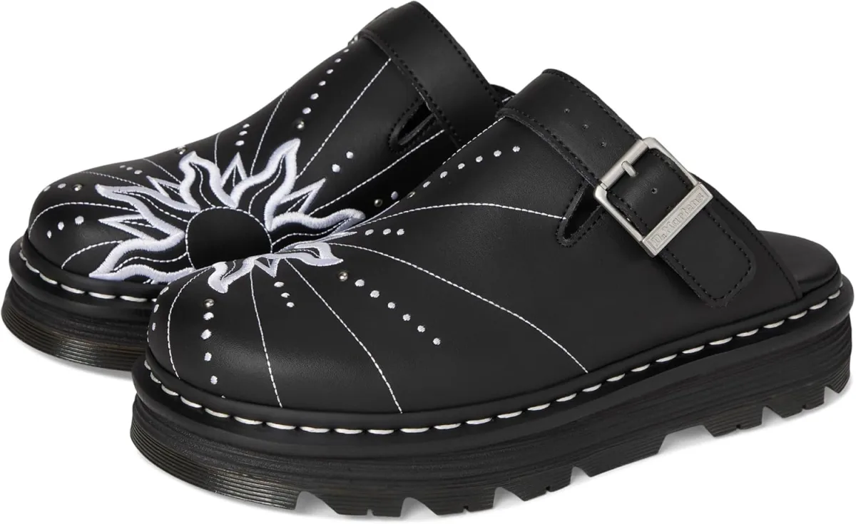 Dr. Martens Unisex-Adult Zebzag Mule Solar Flare — Genuine Leather mule
