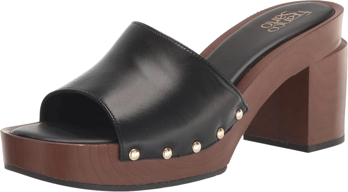 Franco Sarto womens Capriclog3Slide Sandal — Genuine Leather sandal
