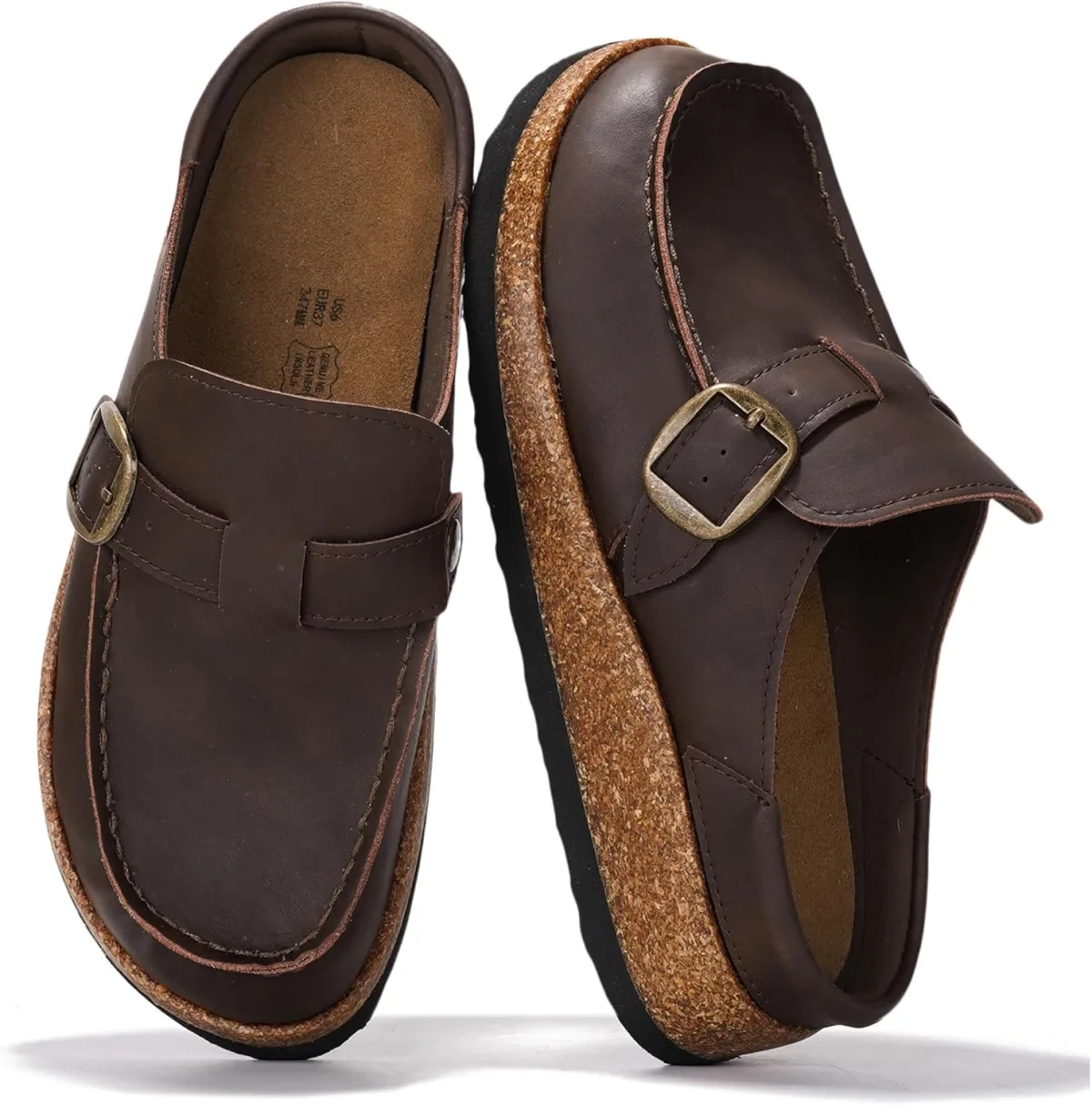 Project Cloud 100% Genuine Leather Moccasin-Style Clogs for Women — Genuine Leather mule