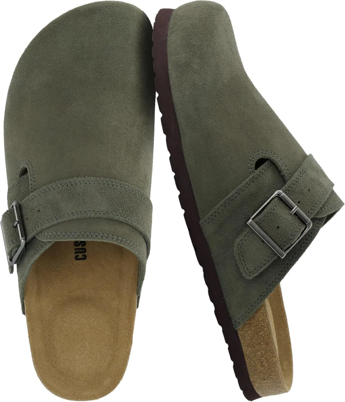 CUSHIONAIRE Hugo Genuine Leather Suede Clogs for Men — Suede clog