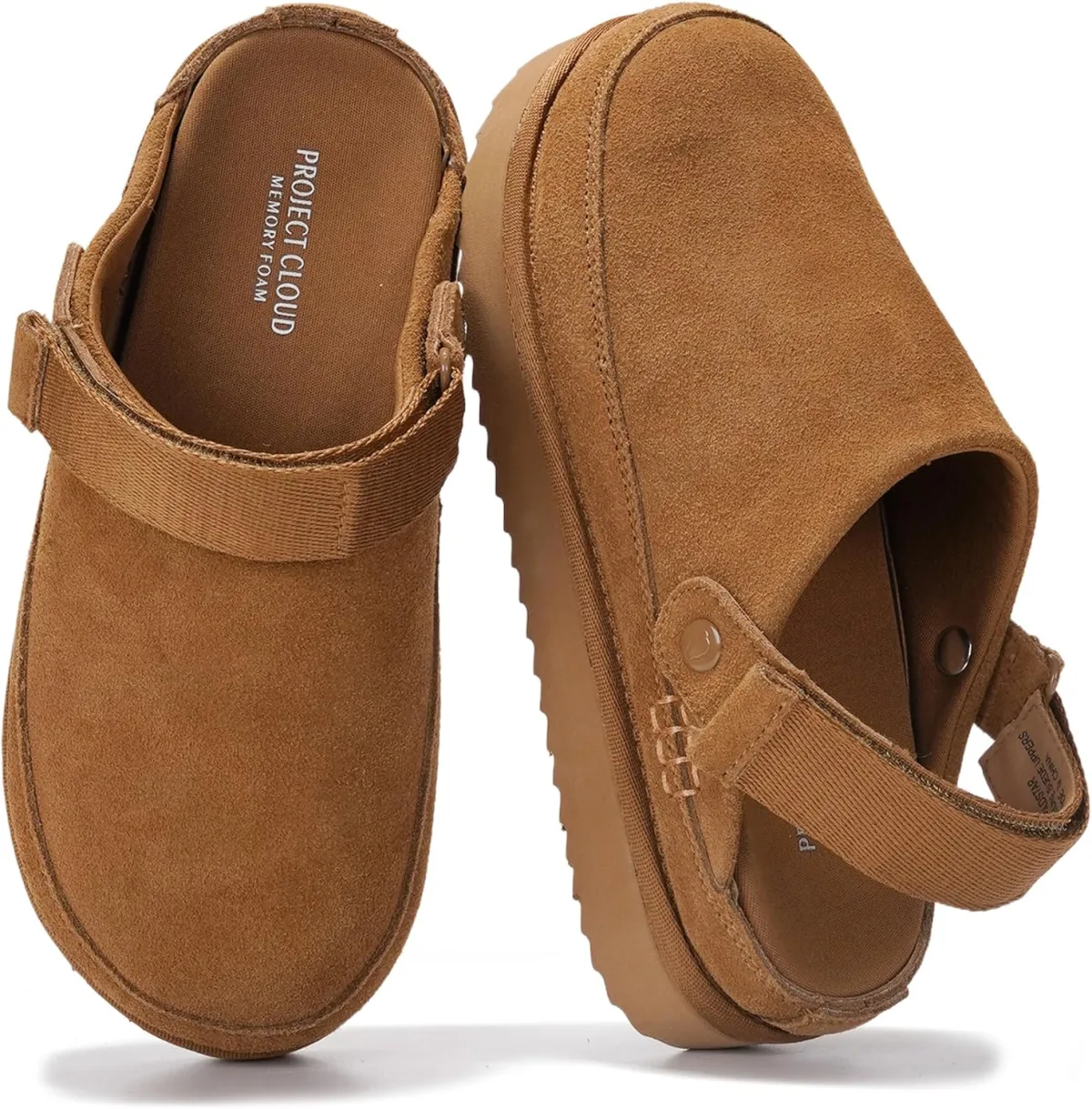 Project Cloud 100% Genuine Leather Clogs for Women — Suede mule