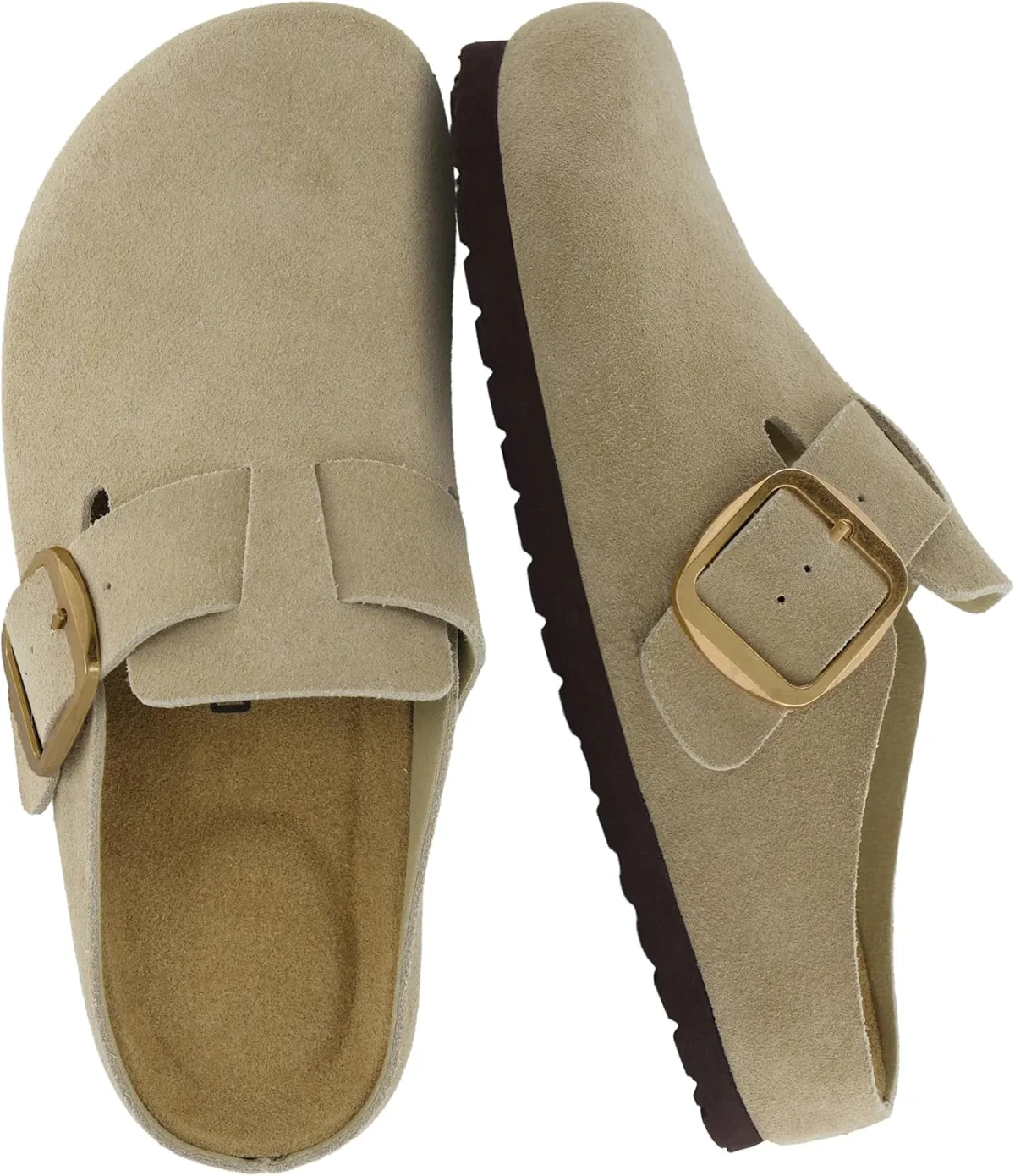 CUSHIONAIRE Rusty Genuine Leather Clogs for Women, Comfortable Slip On Womens — Suede clog