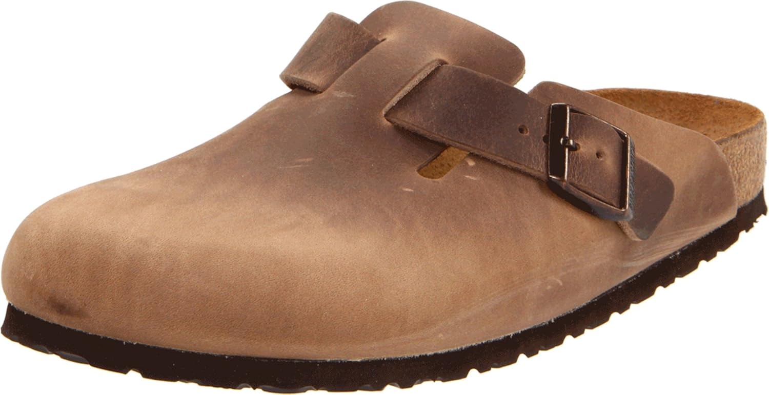 Birkenstock Boston Classic Arch Clog,Tobacco Brown Leather,46 M EU — Cork clog